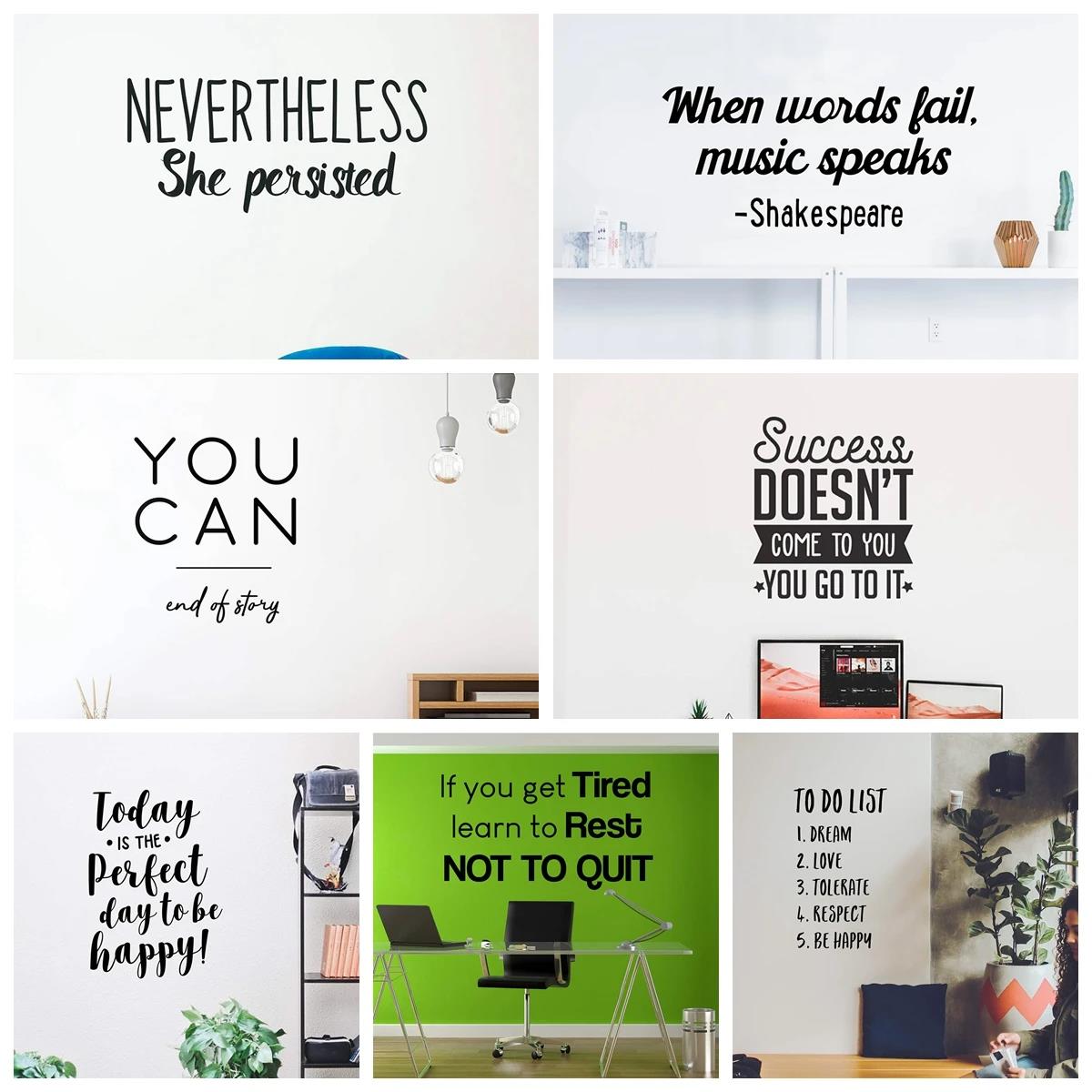 Home Bathroom Tiles - 1pc Quotes Wall Sticker Self-adhesive Vinyl
