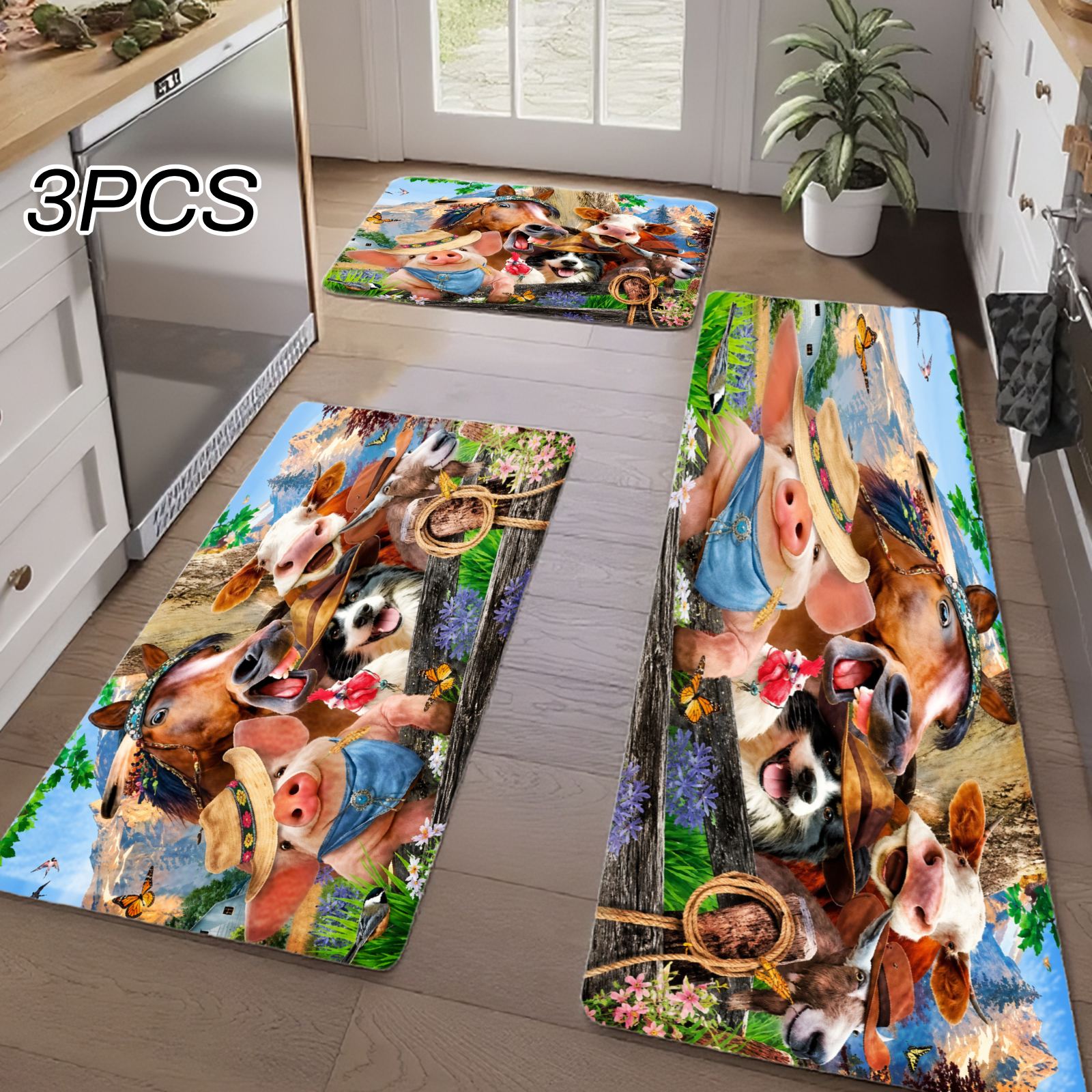 3PCS Kitchen Rugs,Home Decorat - Home Bathroom Scene review and price