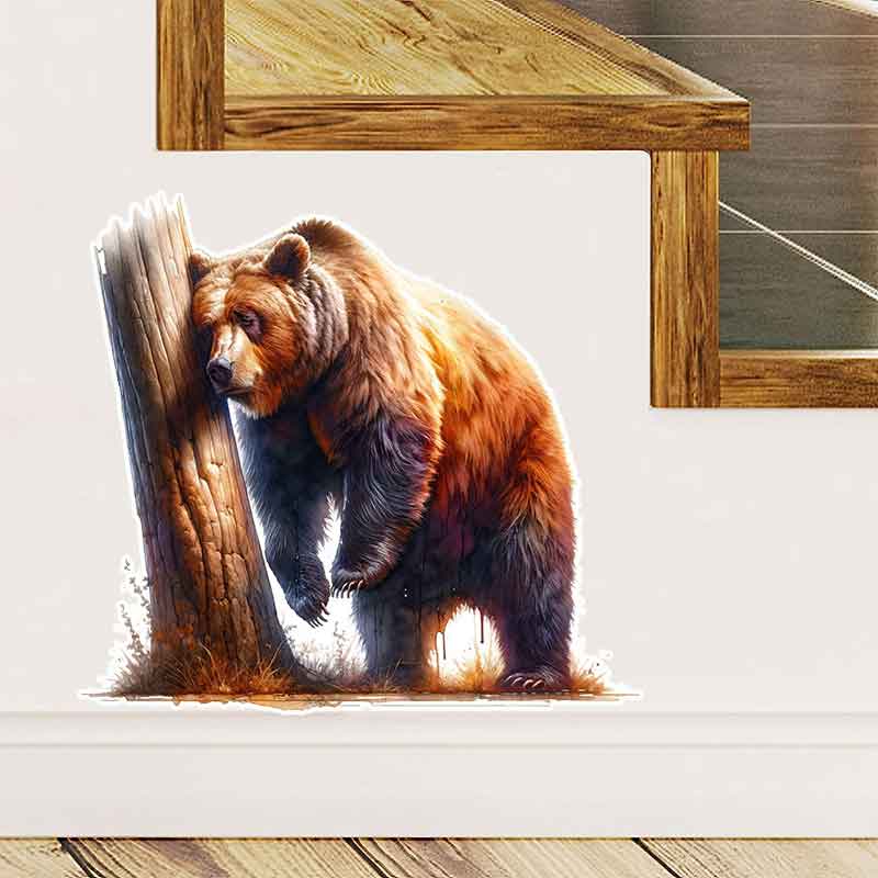 Whimsical Drunk Bear Stickers- - Home Bathroom Tiles Design review and price