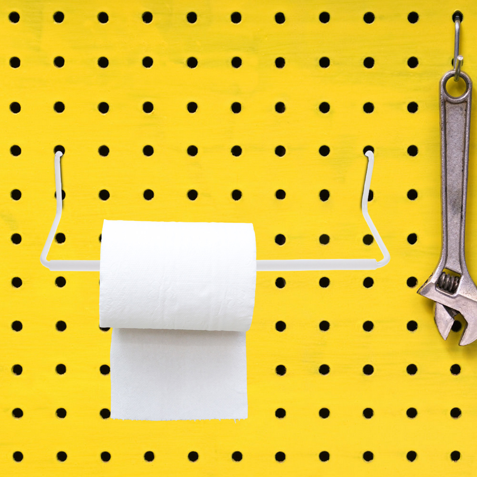 2Pcs Stainless Steel Pegboard  - Home Bathroom Paper Towel Holder review and price