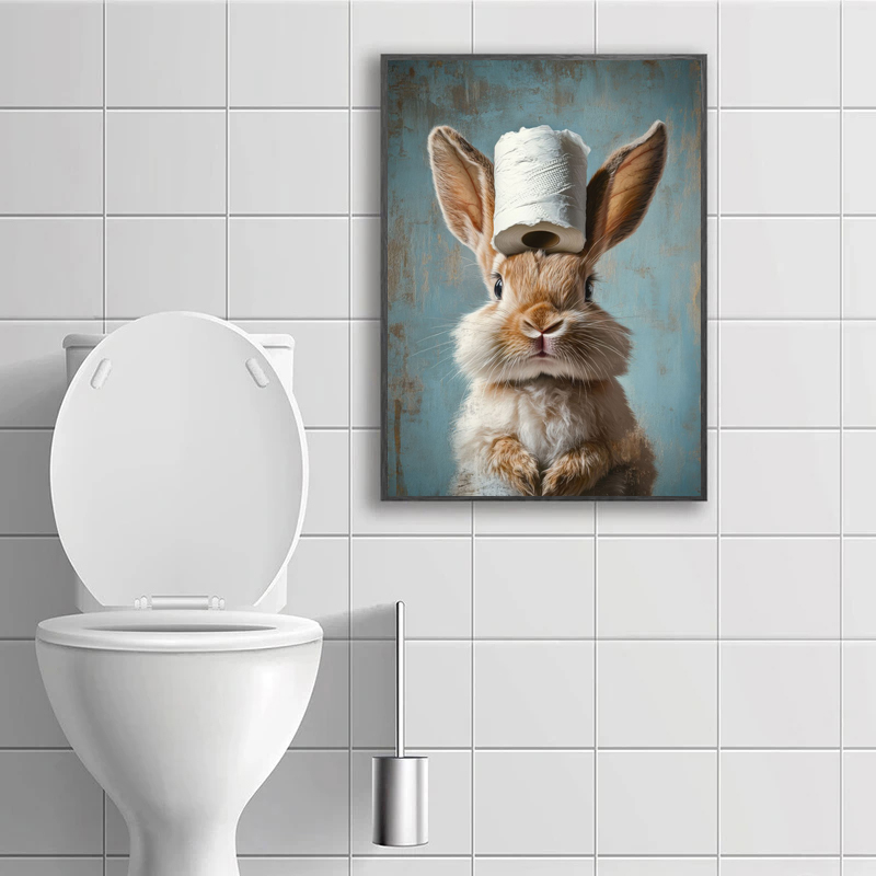 Cartoon Cute Funny Animals wit - Home Bathroom Pictures review and price
