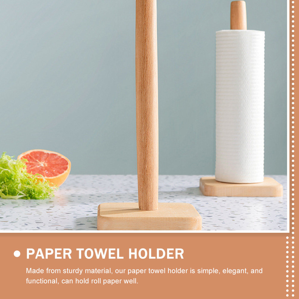 Wood Paper Towel Holder Sturdy - Home Bathroom Paper Towel Holder review and price