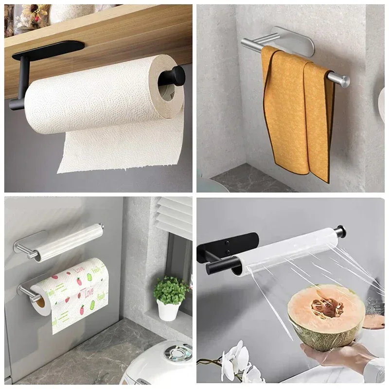 Black Self Adhesive Toilet Pap - Home Bathroom Paper Towel Holder review and price