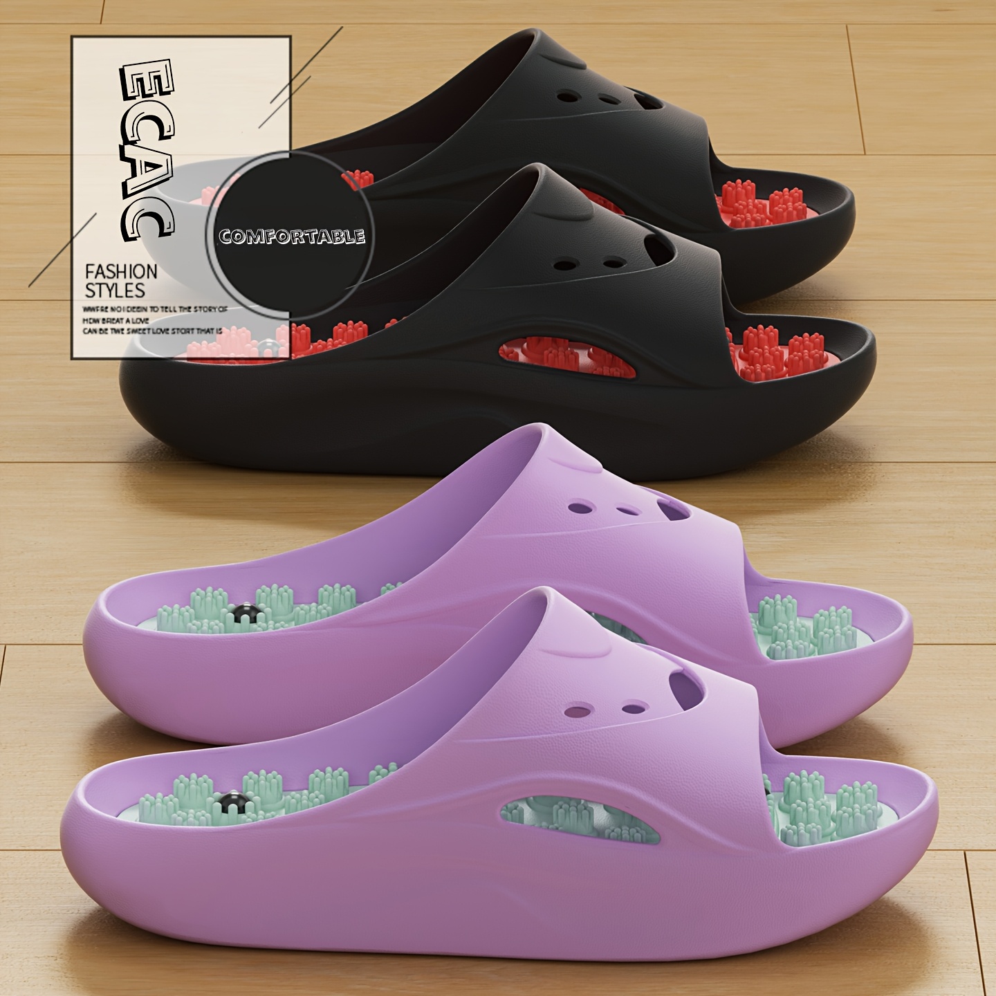 Women Men EVA Massage Slippers - Home Bathroom Size review and price