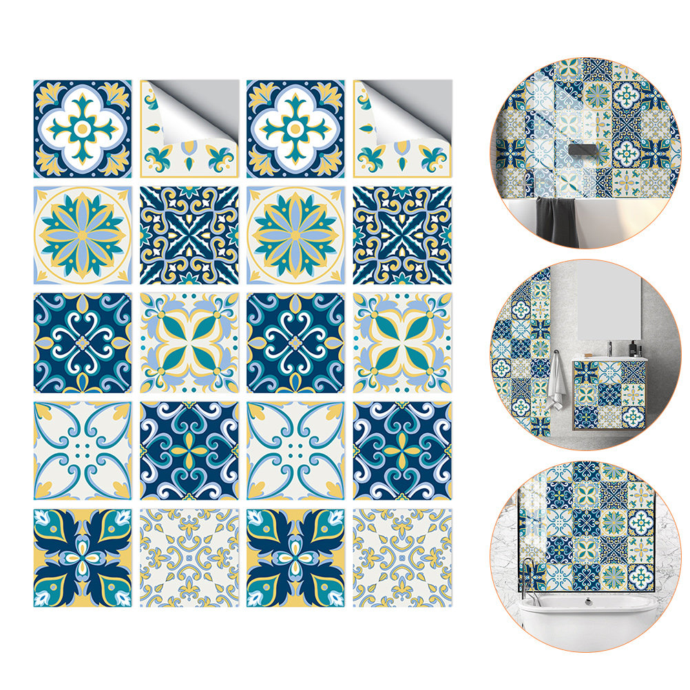 20pcs PVC Peel Sticker Tile Wa - Home Bathroom Tiles Design review and price