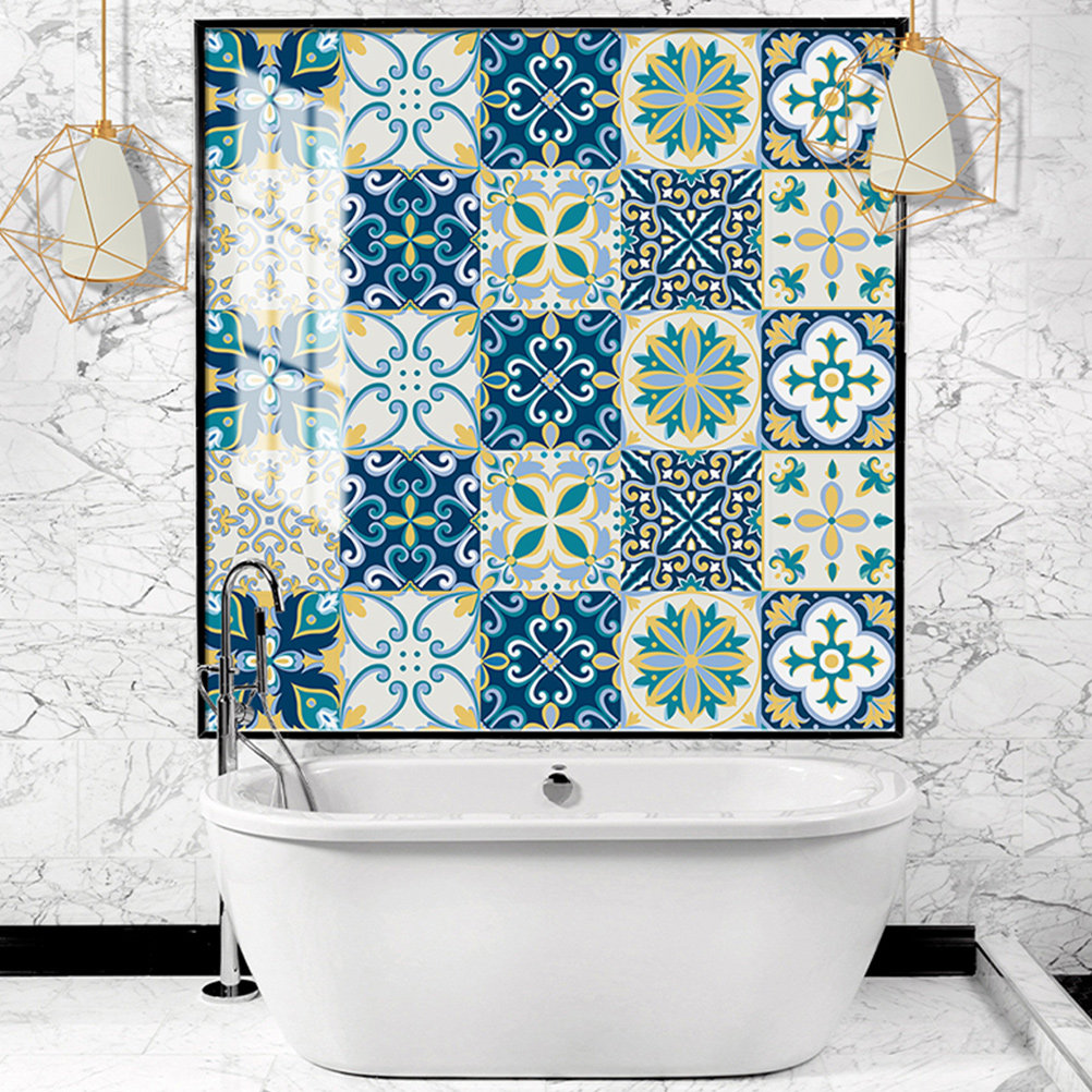 20pcs PVC Peel Sticker Tile Wa - Home Bathroom Tiles Design review and price