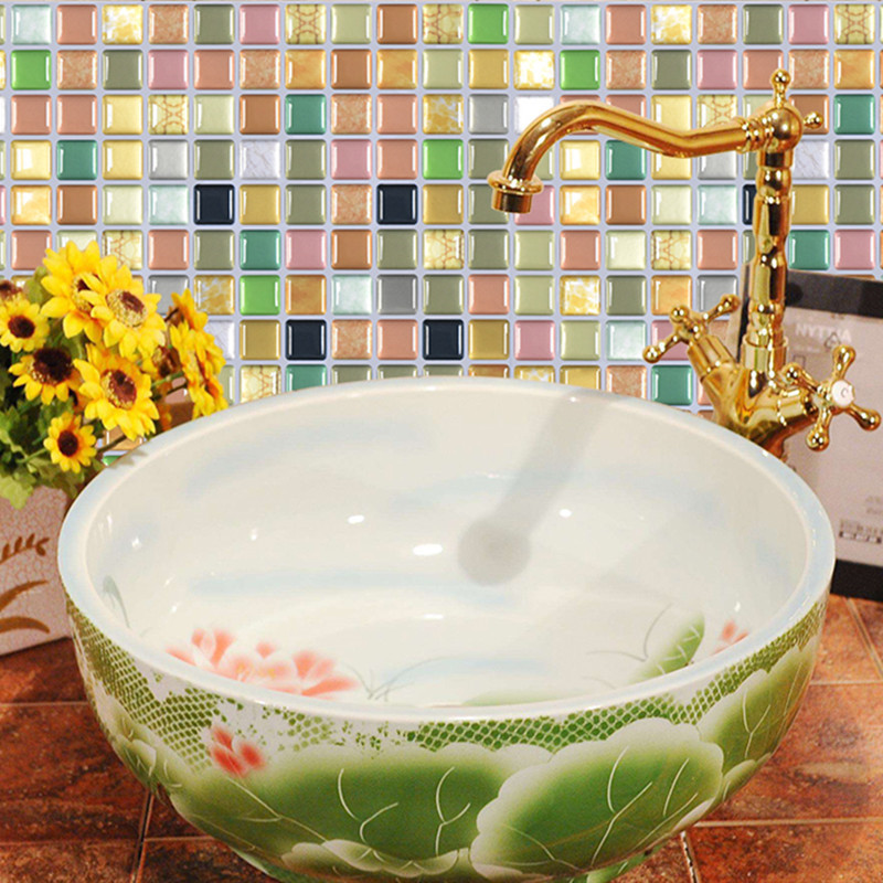 3D Mosaic Wall Mural Tile Stic - Home Bathroom Tiles Design review and price