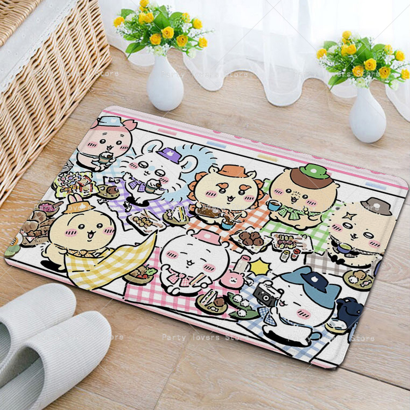 Anime Chiikawas Flannel Carpet - Home Goods Bathroom Decor review and price