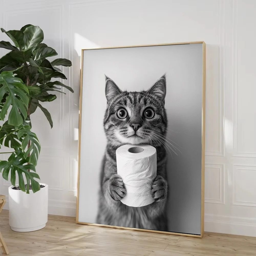 Highland Cow Otter Cat  Raccoo - Home Bathroom Pictures review and price