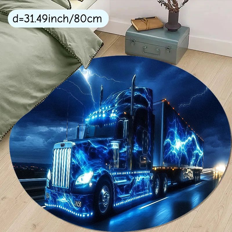 Electric truck night rug flann - Home Bathroom Scene review and price