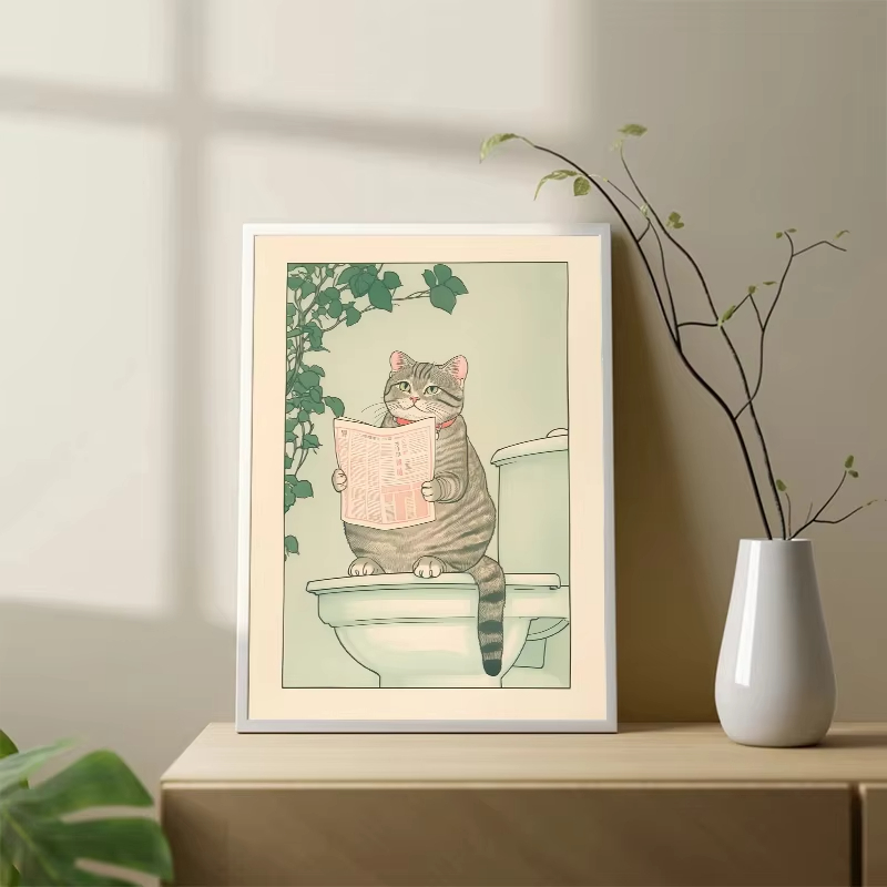 Frameless Cat in the Bathtub J - Home Bathroom Pictures review and price