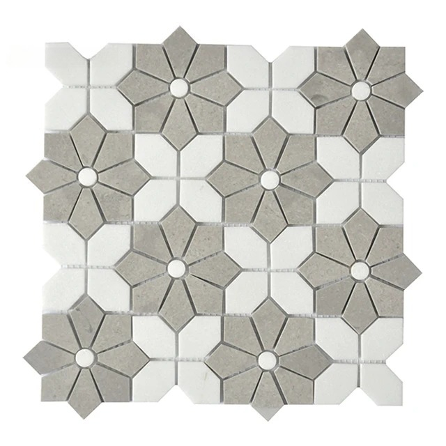 Mosaic Marble Tile for White M - Home Bathroom Tiles Design review and price