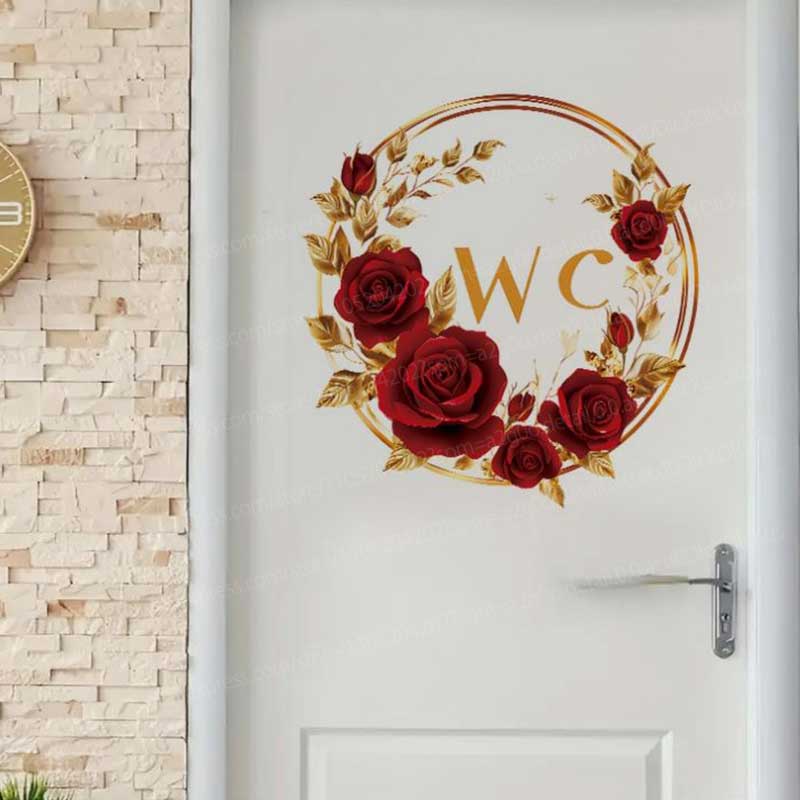 Creative Red Gold Flower Bathr - Home Bathroom Tiles Design review and price