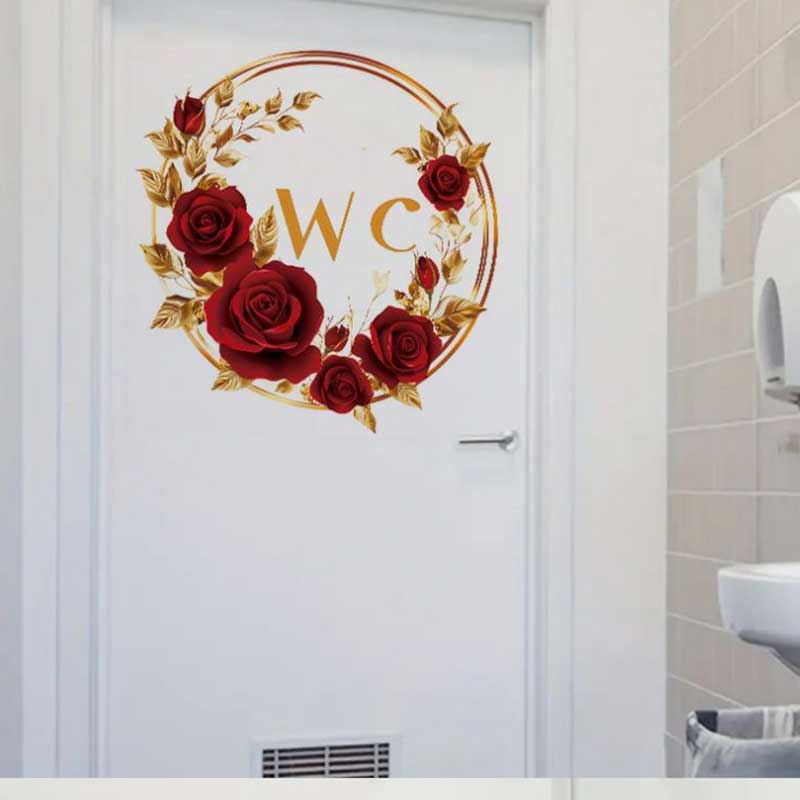 Creative Red Gold Flower Bathr - Home Bathroom Tiles Design review and price