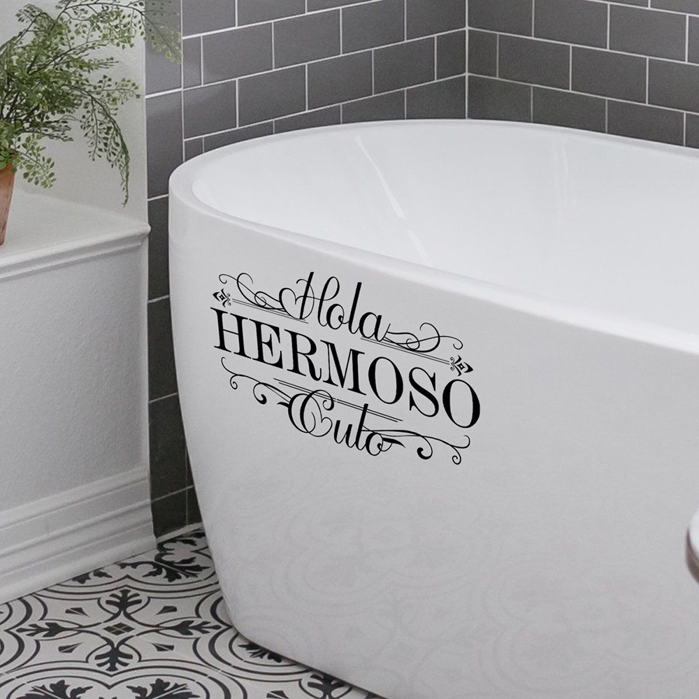 Spanish Funny Hola Heromoso To - Home Bathroom Tiles review and price