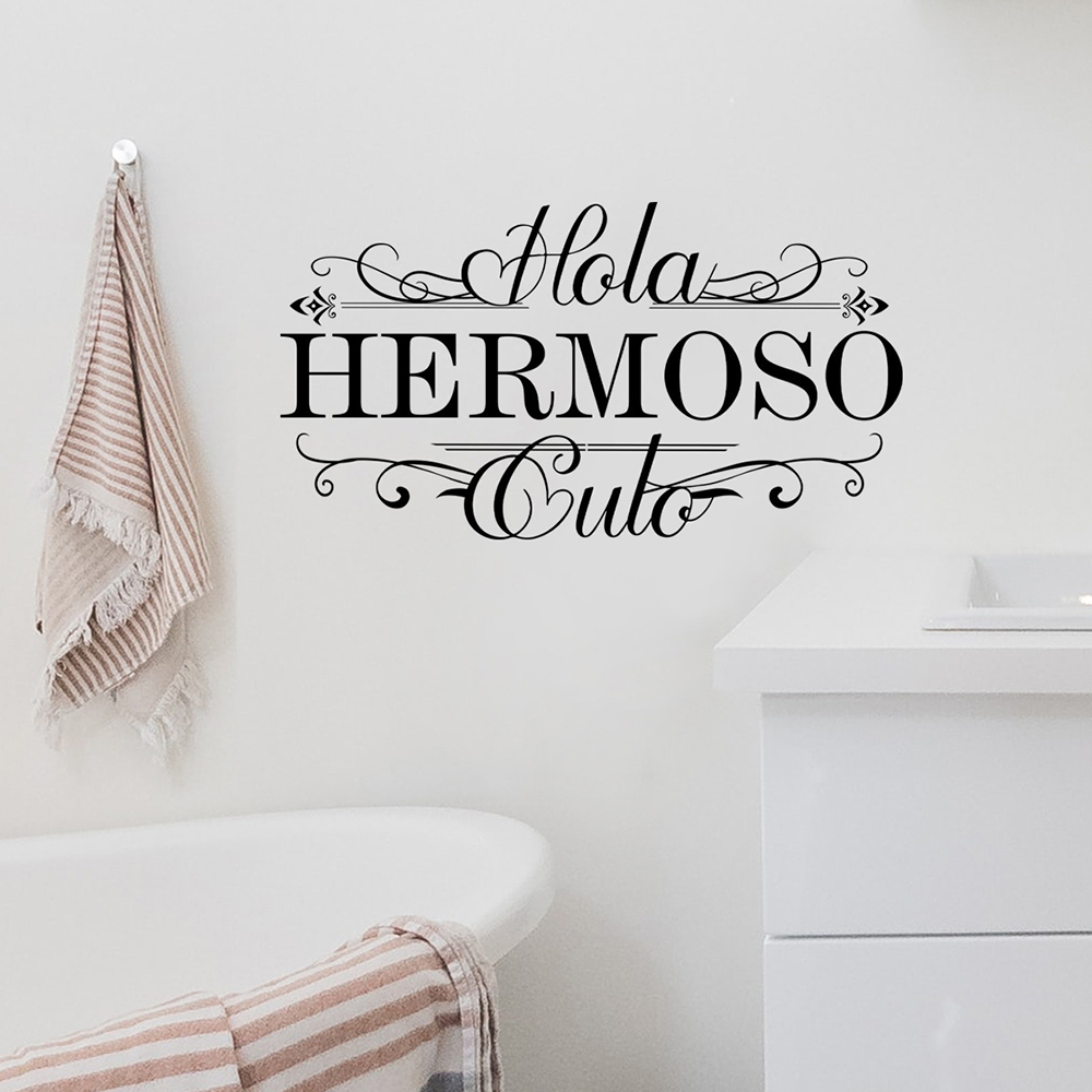 Spanish Funny Hola Heromoso To - Home Bathroom Tiles review and price
