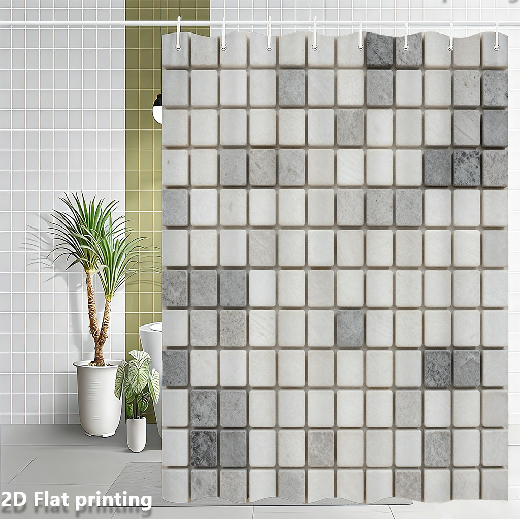 Large Subway Tile Print Shower - Home Bathroom Tiles Design review and price