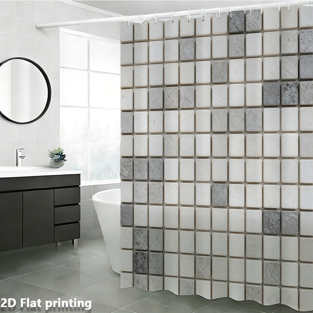 Large Subway Tile Print Shower - Home Bathroom Tiles Design review and price