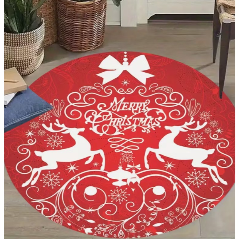 Christmas Themed carpet Santa  - Home Goods Bathroom Decor review and price