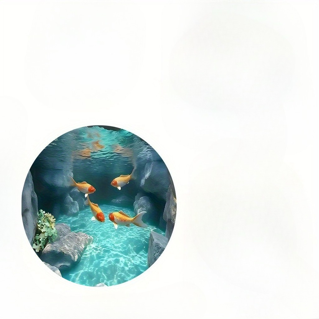 Koi Fish Pond Round Rug Fleece - Home Bathroom Scene review and price