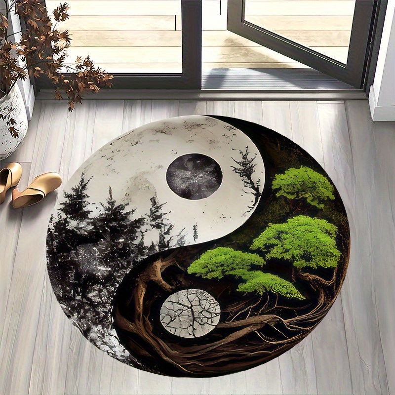 1pc Taiji-Style Night Scene Ro - Home Bathroom Scene review and price