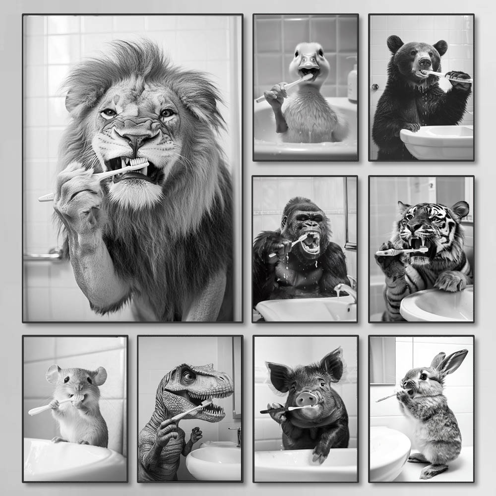 Black White Funny Bathroom Bru - Home Bathroom Pictures review and price