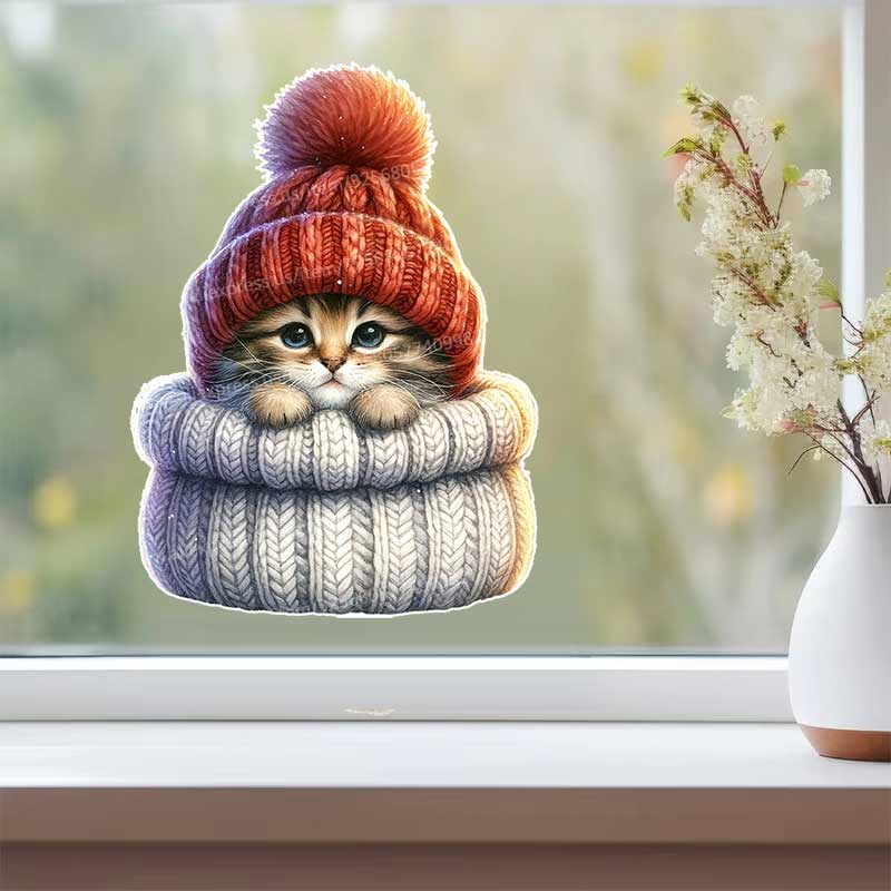 Christmas Cat Wall Sticker Bat - Home Bathroom Tiles Design review and price