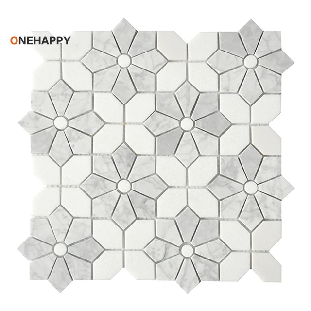 Mosaic Marble Tile for Kitchen - Home Bathroom Tiles Design review and price