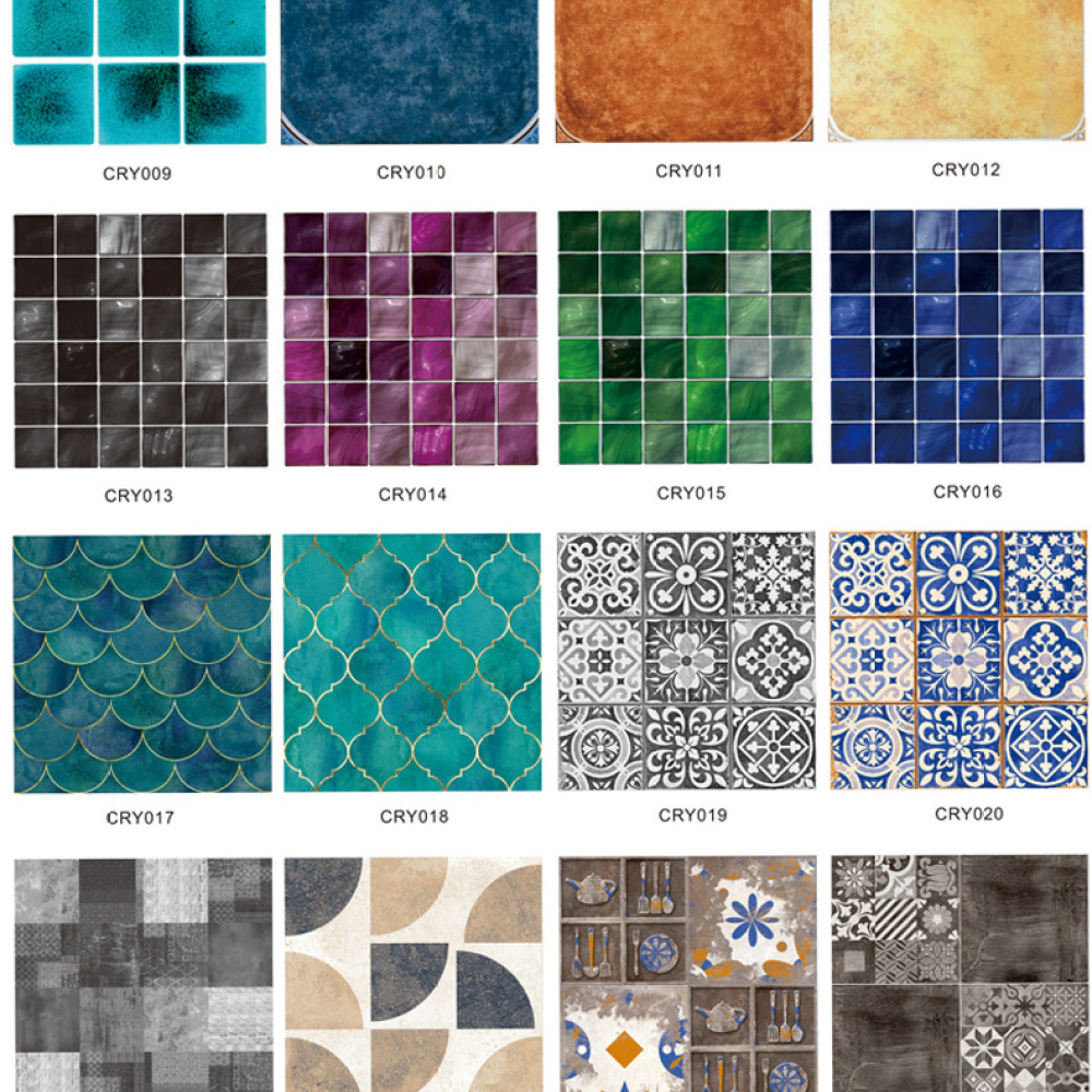 Retro Mosaic Tile Stickers Sel - Home Bathroom Tiles Design review and price