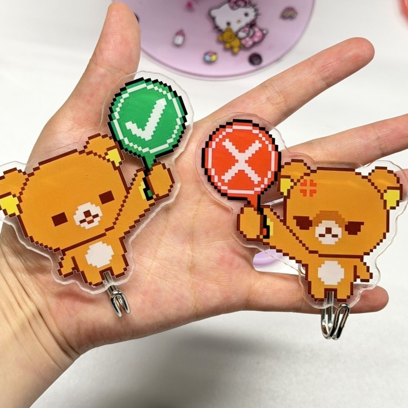 Cute Rilakkuma Adhesive Hooks  - Home Goods Bathroom Decor review and price